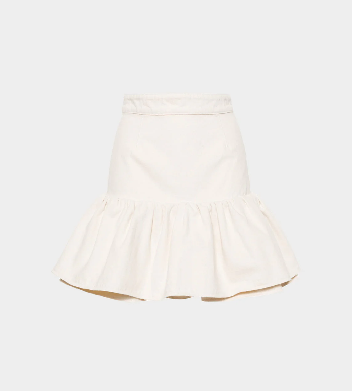 Patou Ruffle Mini Skirt - Natural