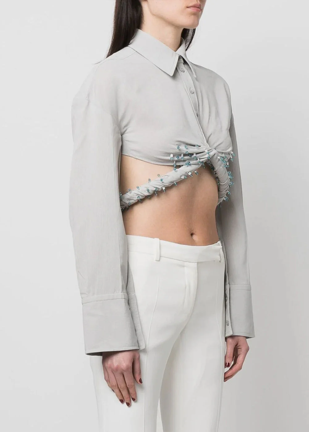 Jacquemus Light Grey La Chemise Perli Shirt - Light Grey