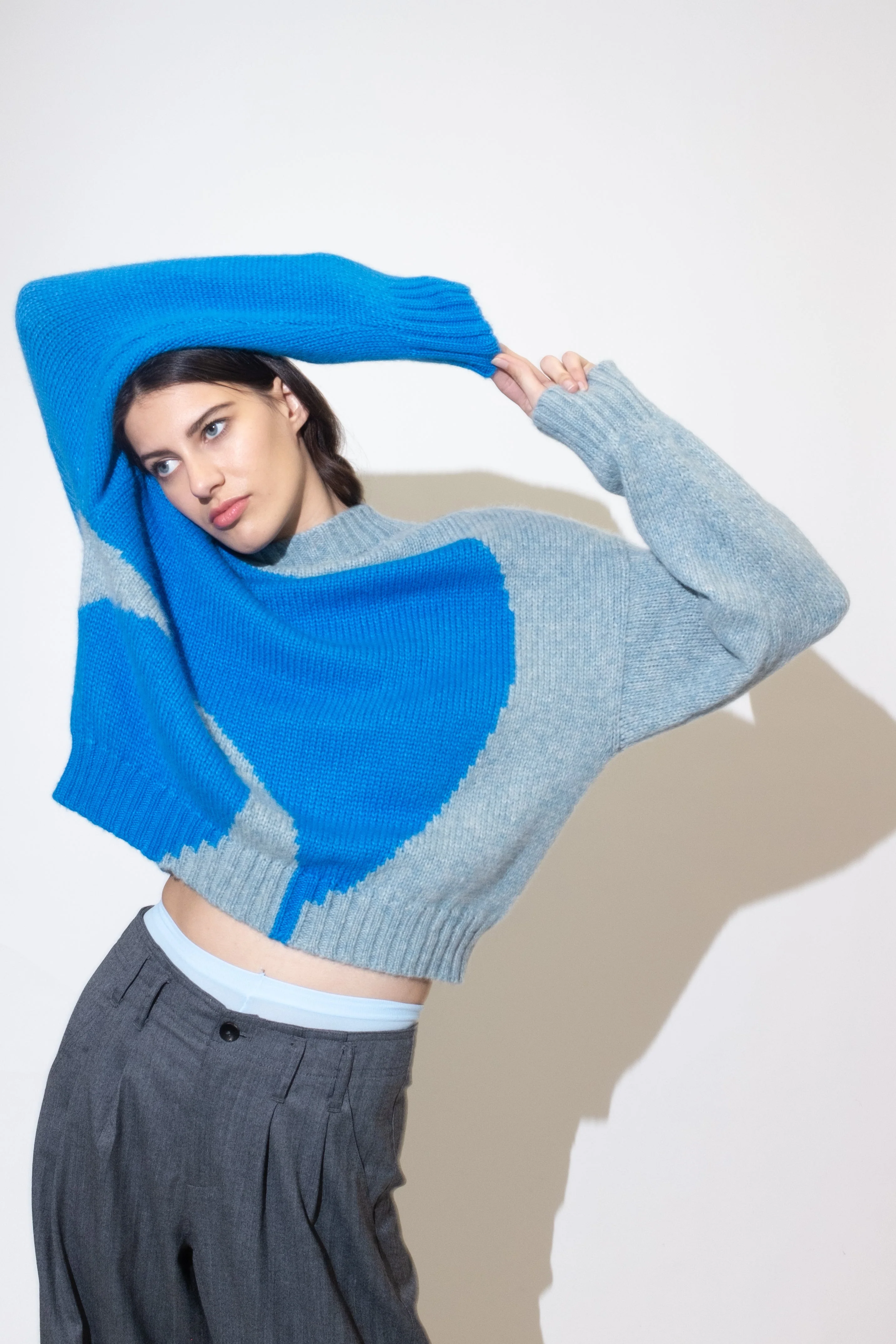 Untitled in Motion Folari Pullover - Sky Blue