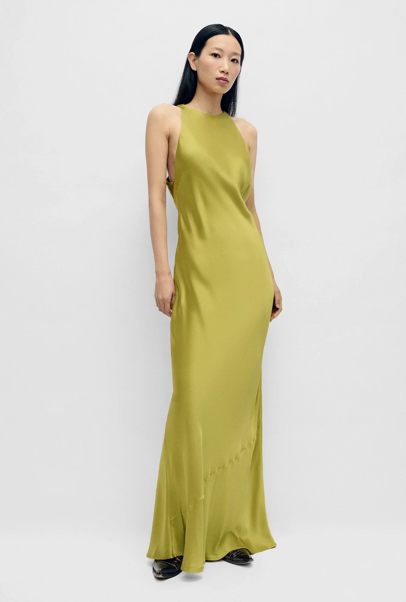 Silk Laundry High Low Dress - Cactus