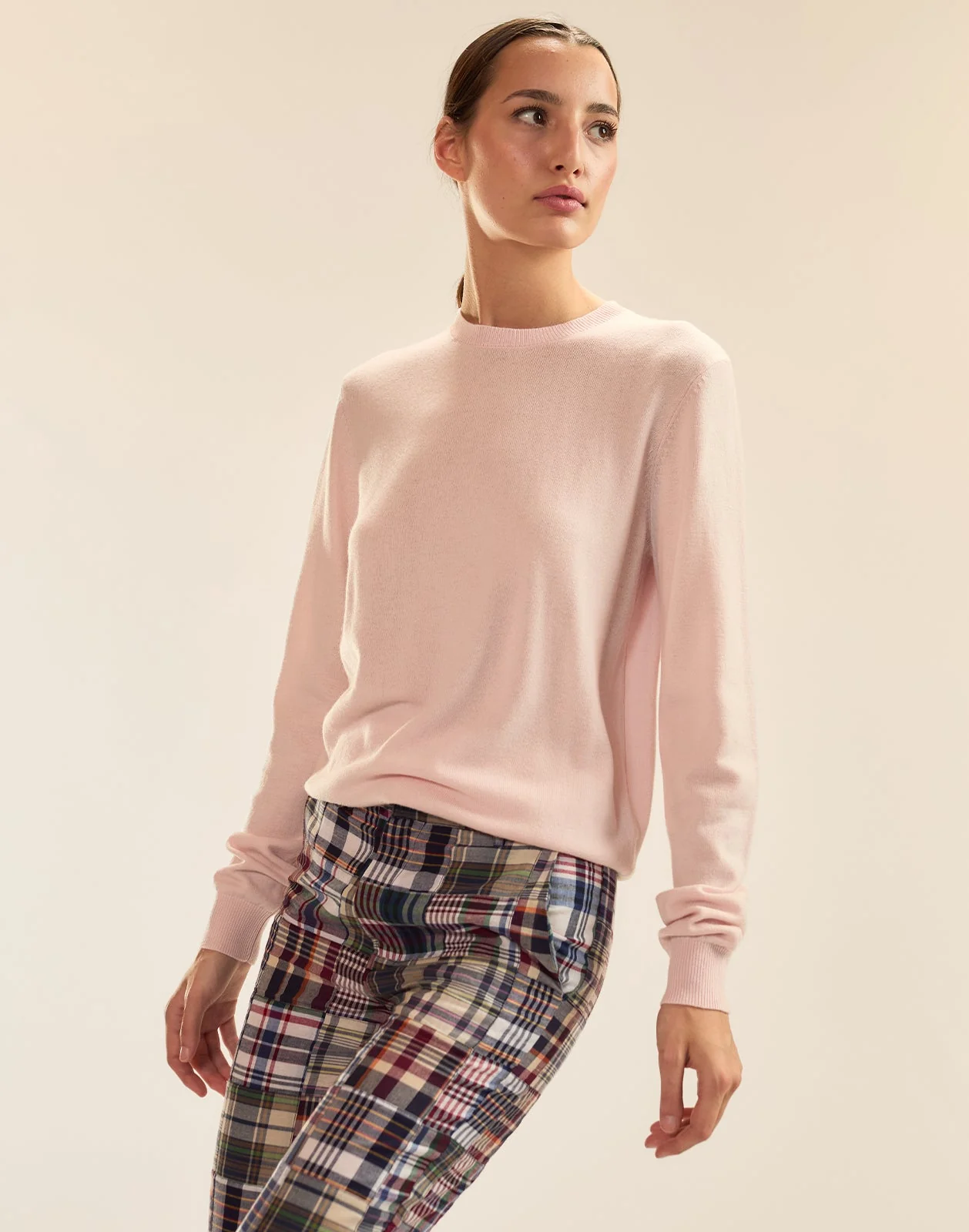 Cynthia Rowley Elea Wool Cashmere Sweater - Light Pink