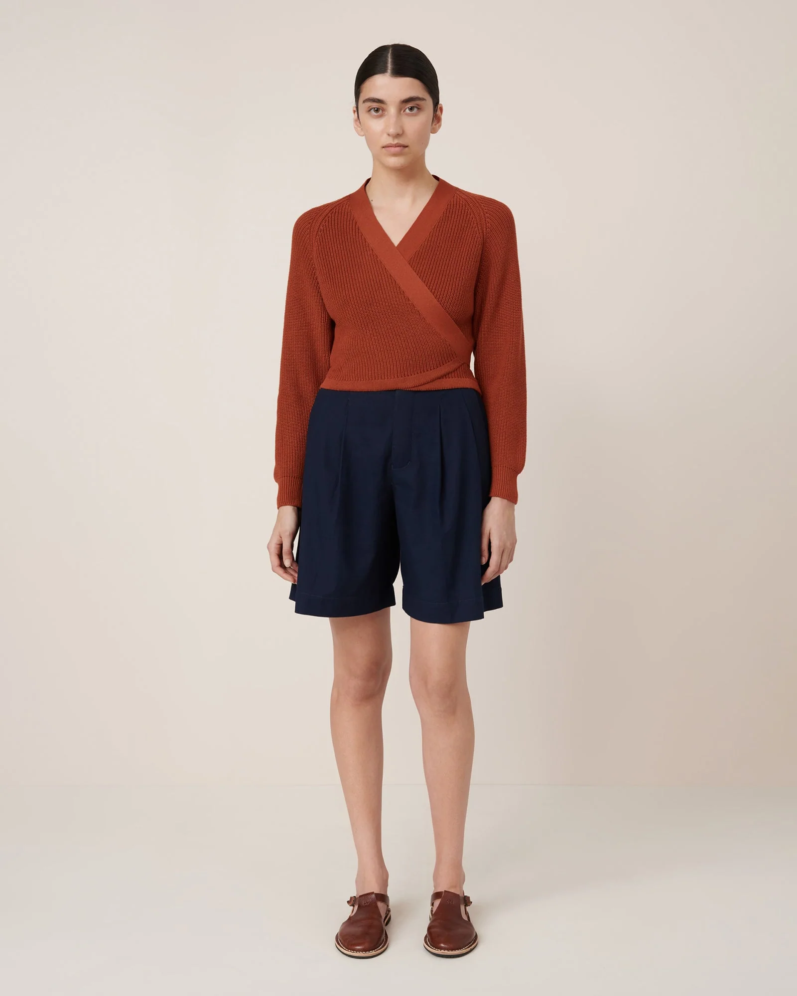 Kowtow Composure Cardigan - Clay Red