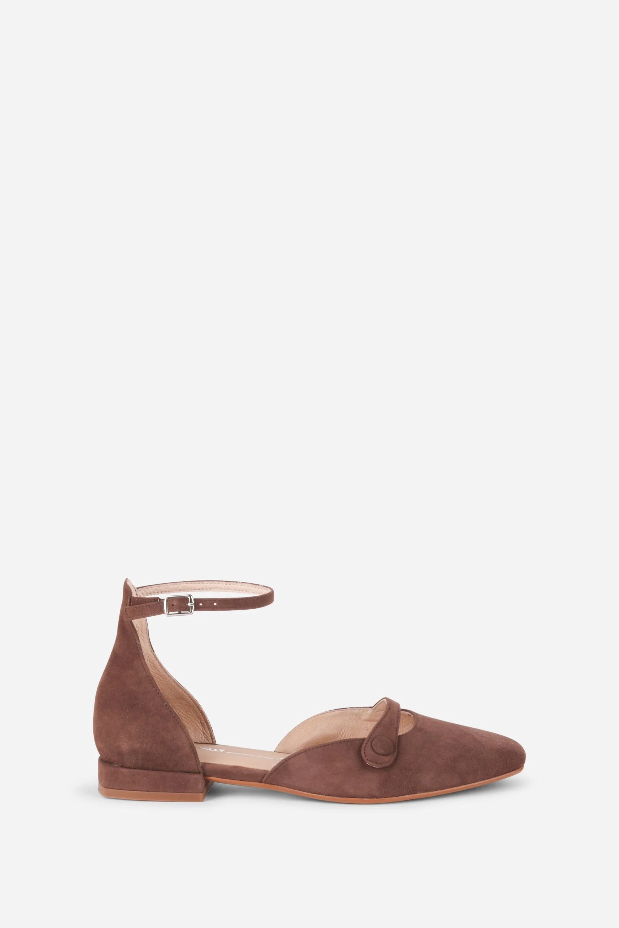 INTENTIONALLY __________. Iris Suede Mary Jane Flat - Chocolate - Image 6