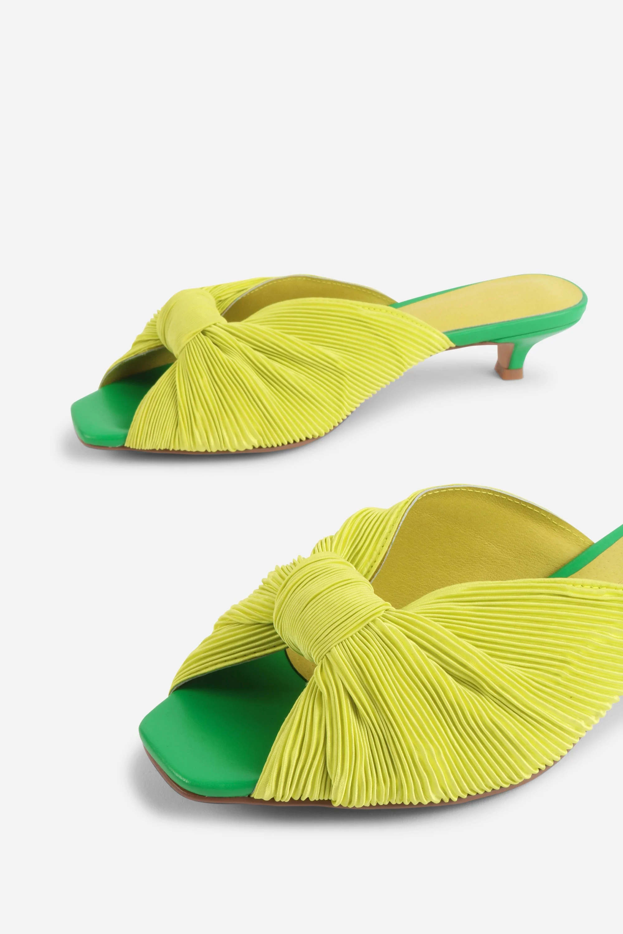 "INTENTIONALLY __________." CURFEW KITTEN HEEL - Black/Flamingo/Grass - Image 4